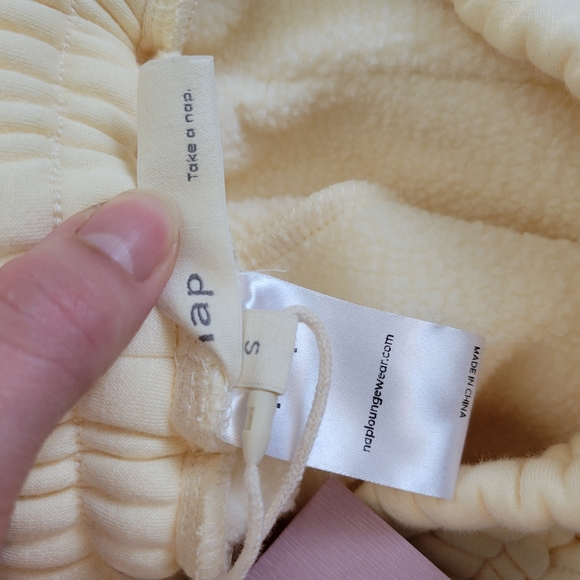 Nap Oversized Cream Jogger Sweatpants - 100% Cotton - Picture 5 of 7